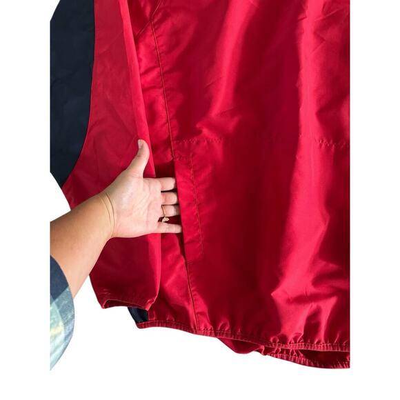 Cooperstown Dreams Park Men’s M Red Lined Pullover Windbreaker Jacket V Neck - Picture 4 of 8